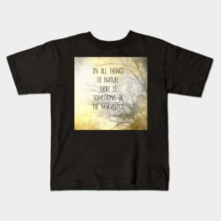 Nature Quote Aristotle Literary Quote Kids T-Shirt